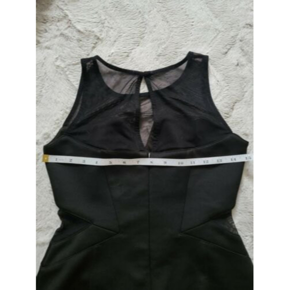 Guess Los Angeles Sheer Panel Upper Black Sleeveless Dress Size 2 - Picture 10 of 12